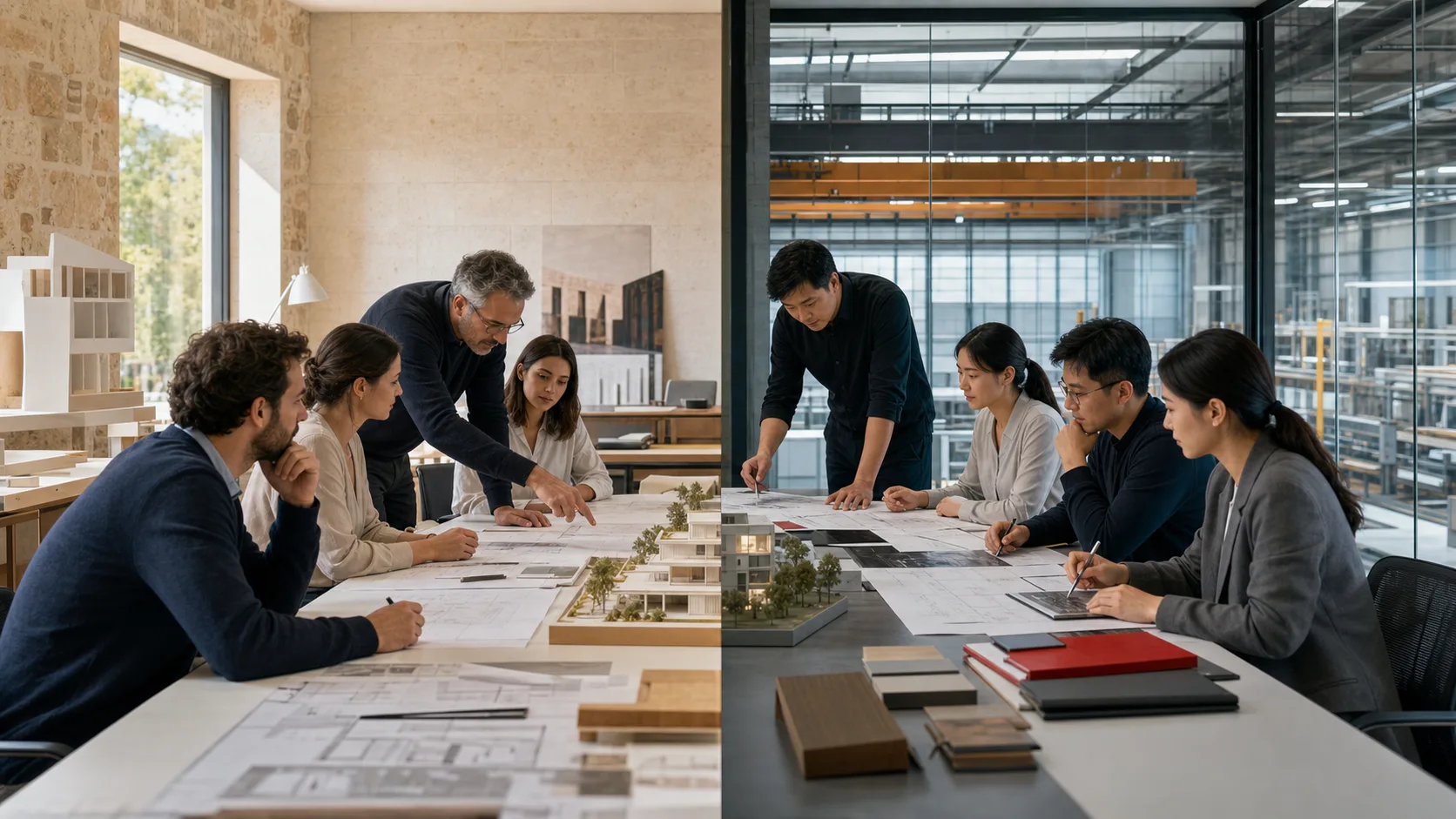 Imagen conceptual de equipos DEHANG coordinando un proyecto entre España y China